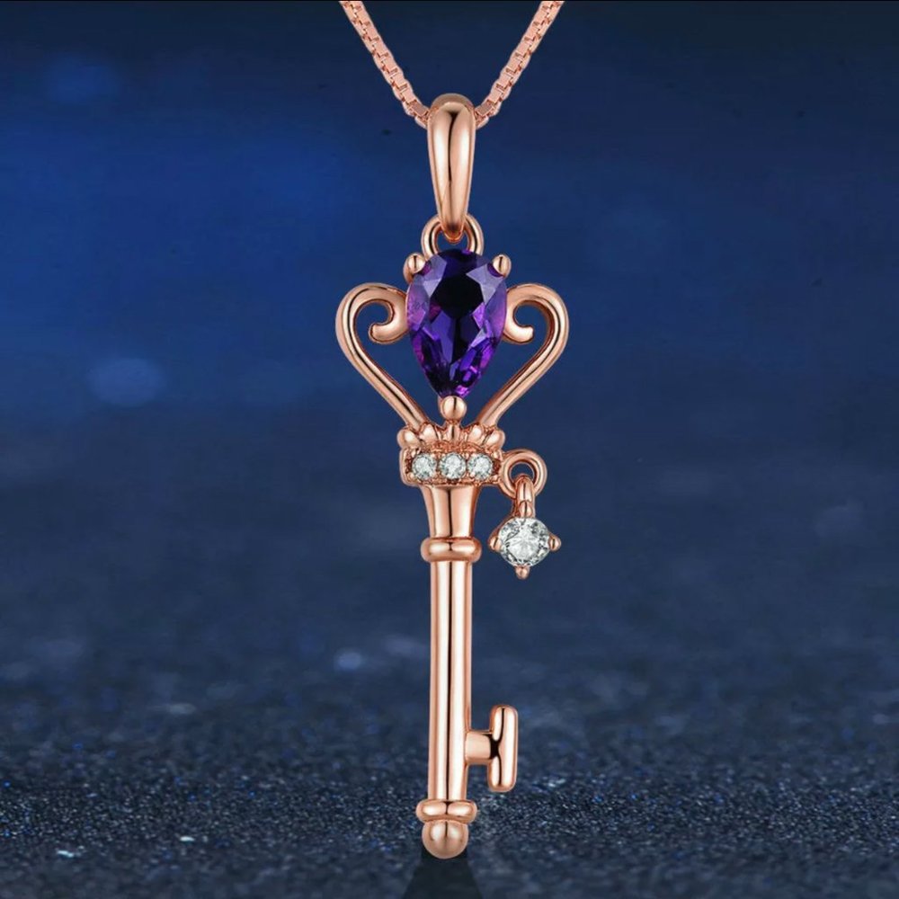0.40ct Genuine Amethyst S925 Necklace - Picture 7 of 12